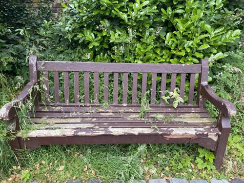 Cemetery Bench Before Renovation July 2024 